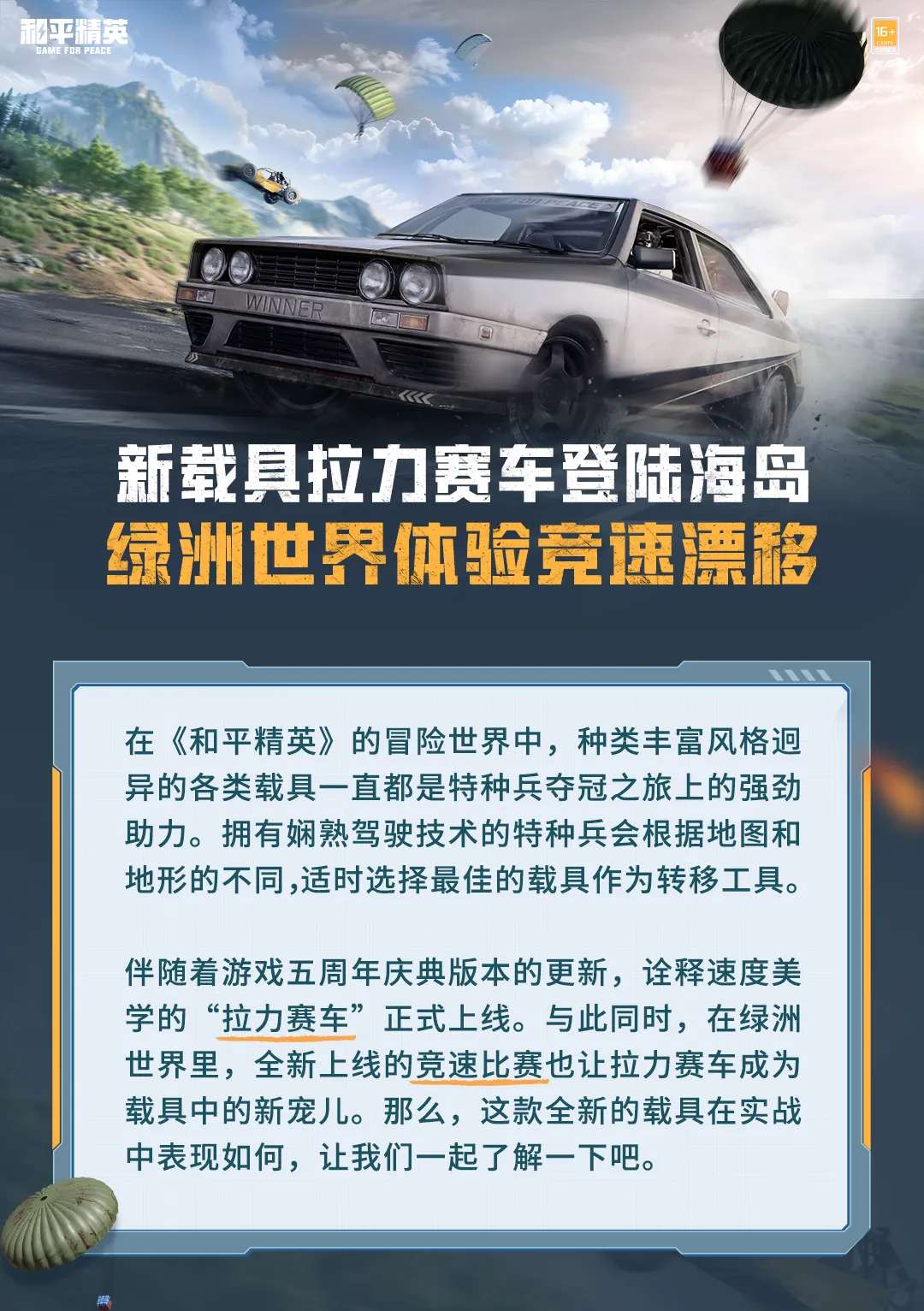 【资讯】 新版本爆料丨报告！拉力赛车在海岛“飙”爆了！游戏攻略_手游下载  第1张