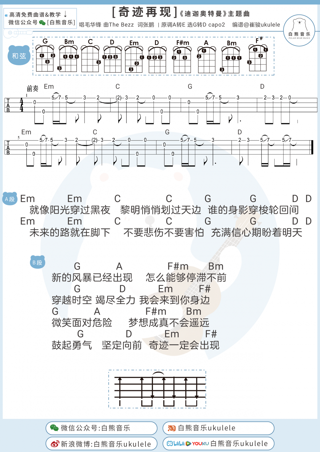 奇迹再现电吉他谱子_奇迹再现电吉他谱子完整版  第2张